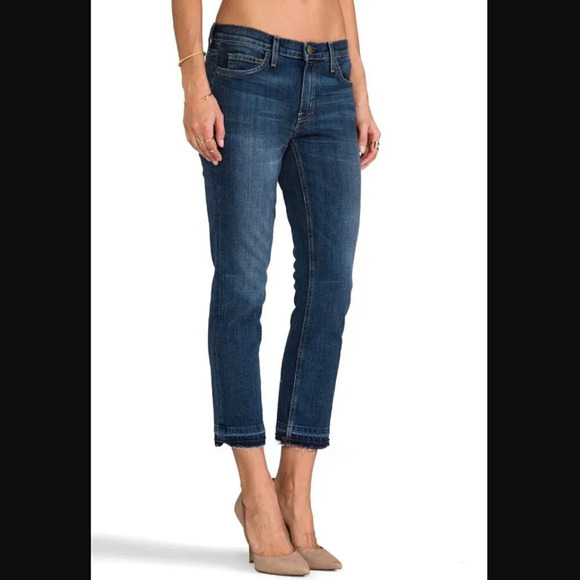 Current/Elliot The Cropped Straight Raw Hem Jeans - Picture 2 of 10